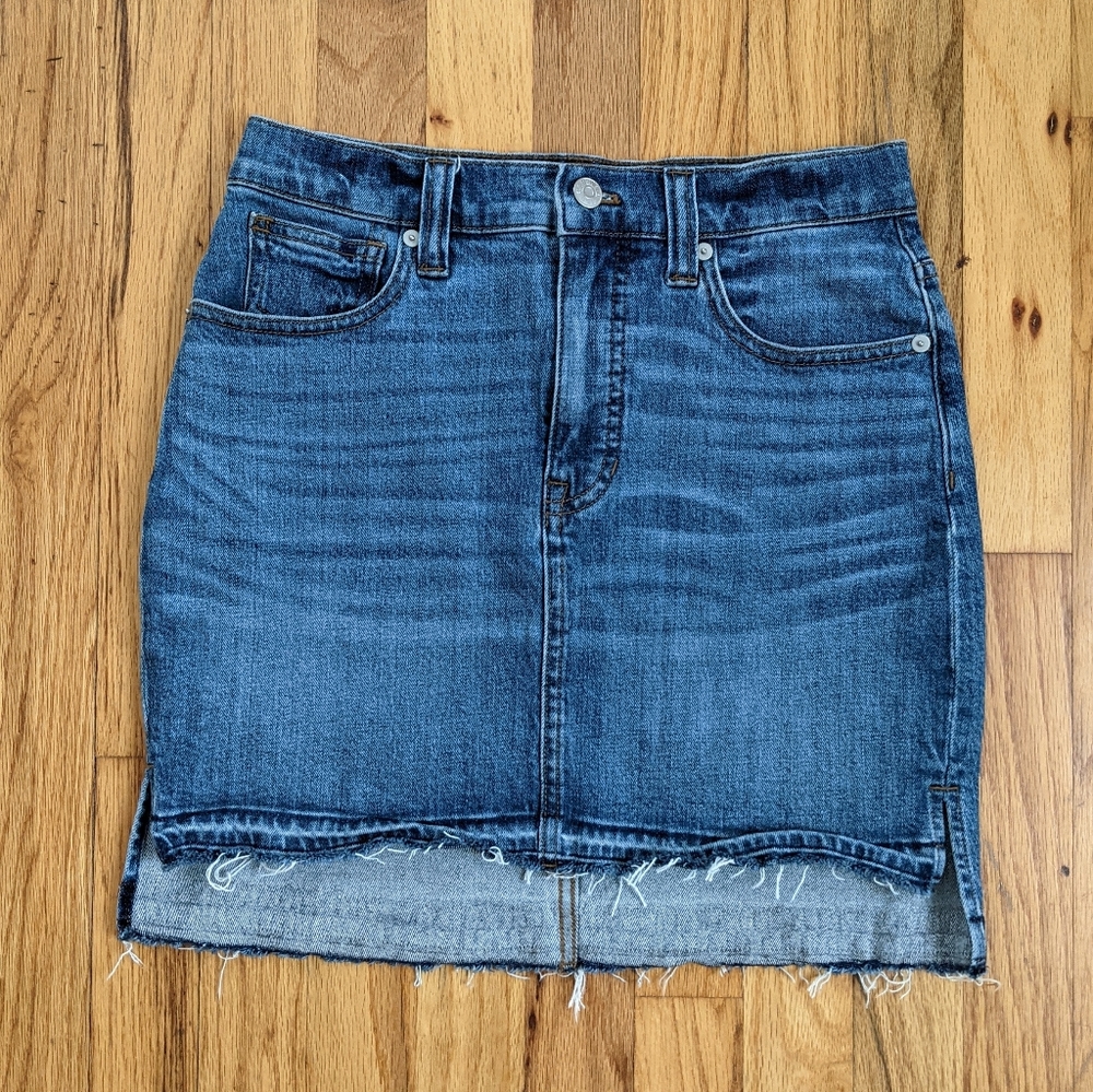 Madewell Step-Hem Jean Skirt